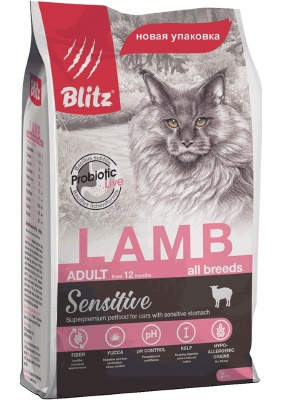 BLITZ для кошек с ягненком 0.4 кг