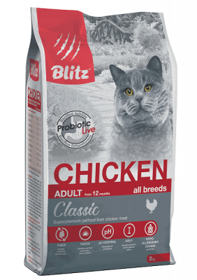BLITZ для кошек с курицей 2 кг