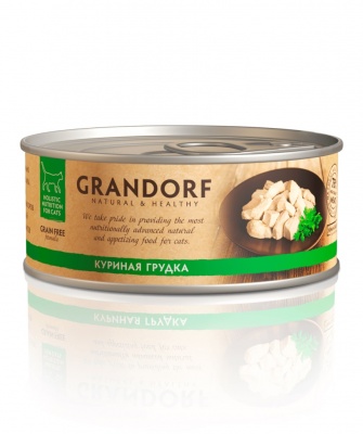 GRANDORF консервы для кошек куриная грудка 70 гр.