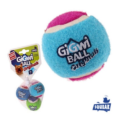 GiGwi игрушка д/собак 3 мяча с пищалкой