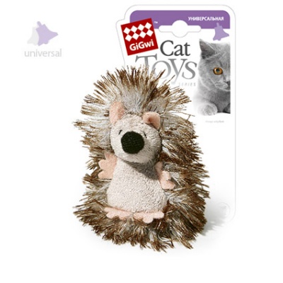 GiGwi игрушка для кошек Ежик с погремушкой