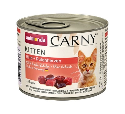 Animonda Carny для котят говядина/сердце 200 гр