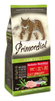 PRIMORDIAL URINARY для кошек индейка/сельдь 2 кг