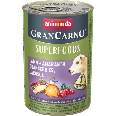 Animonda GranCarno Superfoods д/собак ягненок/аромант 400 гр 