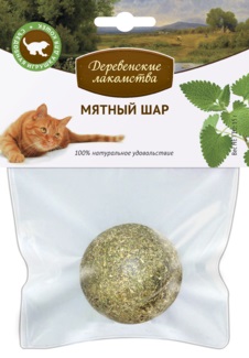 Деревенские лакомства для кошек Мятный шар