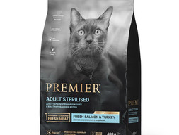 Premier Cat SalmonTurkey STERILISED (Свежее филе лосося с индейкой для кошек) 400 г