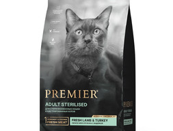 Premier Cat LambTurkey STERILISED (Свежее мясо ягненка с индейкой для кошек) 2 кг