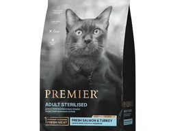 Premier Cat SalmonTurkey STERILISED (Свежее филе лосося с индейкой для кошек) 2 кг