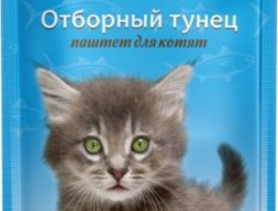 Домашние обеды для котят: отборный тунец паштет пауч 70гр