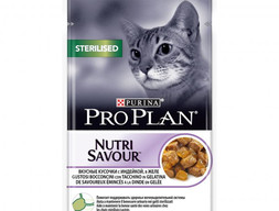 ProPlan пауч для кошек стерилиз. индейка желе 85 гр