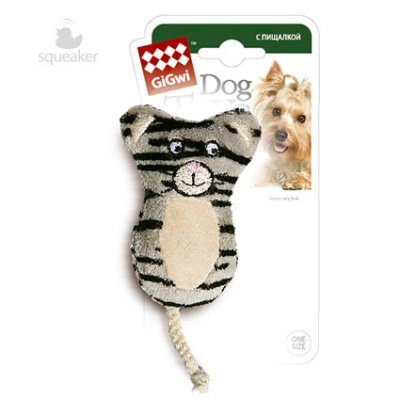 GiGwi игрушка для собак Кот с пищалками