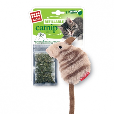 GiGwi игрушка для кошек Мышка с кош.мятой