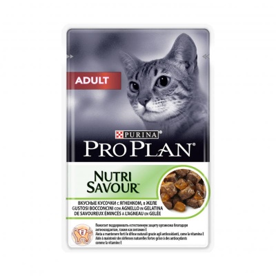 ProPlan пауч для кошек ягненок желе 85 гр