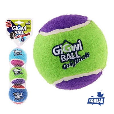 GiGwi игрушка для собак 3 мяча с пищалкой