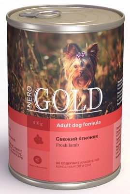 Nero Gold для собак Свежий ягненок 415 гр