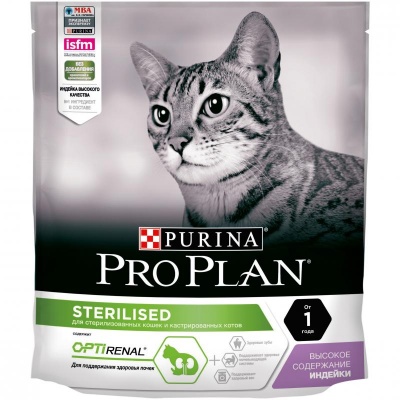 ProPlan д/кошек кастрир/стерилиз. индейка 0,4 кг
